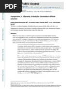 HHS Public Access: Comparison of 3 Severity Criteria For Clostridium Difficile Infection