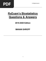 Rxexam'S Biostatistics Questions & Answers: 2019-2020 Edition