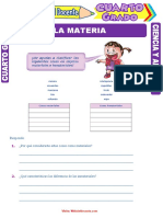 La Materia para Cuarto Grado de Primaria