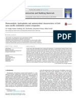 Antimicrobial ZnO in Cement Composites