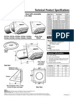 Technical Product Specifications: Dryer Vent - 4" Wide Mouth Hood With Removable Bird Guard, Pipe & Collar