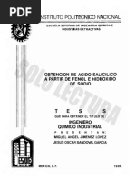 Obtencion de Acido Salicilico A Partir de Fenol e Hidroxido de Sodio PDF