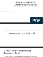 Long Quiz in Computer Programming (Java Nciii)