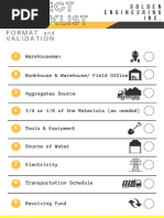 Project Checklist Format