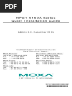 Nport 5100A Series Quick Installation Guide: Edition 3.0, December 2015