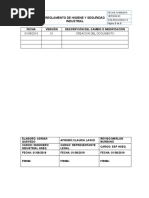 Reglamento de Higiene y Seguridad