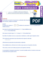 Pasos para Resolver Operaciones Combinadas para Cuarto Grado de Primaria