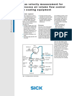 Gas Velocity Measurement For Process Air Volume Flow Control in Coating Equipment