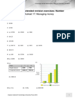 Answers To Extended Revision Exercises: Number: Worksheet 17: Managing Money