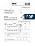 BTA26 A/B Btb26 B: Standard Triacs