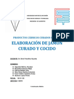 Elaboración de Producto Curado Cocido - Jamón