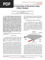 A Review On Generation of Electricity Using Peltie