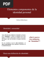 Elementos Componentes de La Identidad Personal