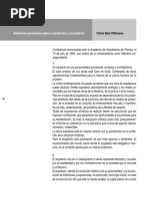 Reflexiones Personales Sobre La Arquitectura y El Arquitecto. Carlos Raul Villanueva PDF