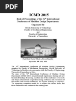 Icmd 2015: Book of Proceedings of The 56 International Conference of Machine Design Departments Organized by