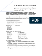 Planificación de Actividades Juveniles