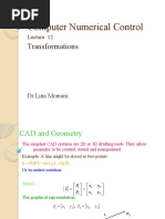 Computer Numerical Control: Transformations