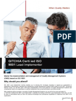 GITCHIA Certi Ied ISO 9001 Lead Implementer: When Quality Matters