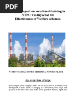 Project Report On Vocational Training in NTPC Vindhyachal On Effectiveness of Welfare Schemes