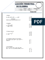 1° EVALUACION TRIMESTRAL 5to Sec