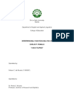 De La Salle University Manila: Interpersonal Function Analysis of Carlos P. Romulo "I Am A Filipino"