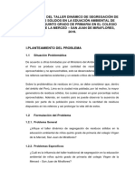 Influencia Del Taller Dinámico de Segregación de Residuos Sólidos en La Eduación Ambiental de Niños de Quinto Grado de Primaria en El Colegio Virgen de La Merced