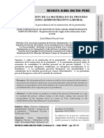 La Sustracción de La Materia en El Proceso Contencioso Administrativo Laboral - Autor José María Pacori Cari