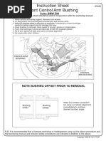 Instruction Sheet Front Control Arm Bushing: Suits: BMW E90