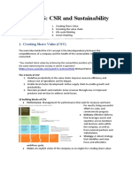 Session 6: CSR and Sustainability: 1. Creating Share Value (CSV)