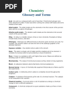 Chemistry: Glossary and Terms