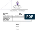 Department of Education: Individual Workweek Accomplishment Report