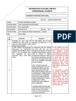 Thermotech Systems Limited Ahmedabad, Gujarat: Comments Response Sheet (CRS)