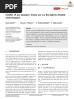 COVID-19 and Psoriasis Should We Fear For Patients Treated With Biologics