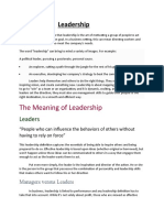 The Meaning of Leadership