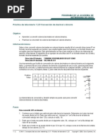 Coversion de Decinal A Binario