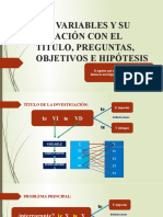 Las Variables y Su Relación Con El Titulo