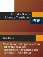 Introduction To Literary Translation