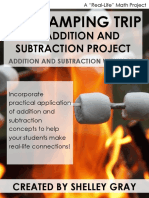 Camping Addition and Subtraction Project With Digital PDF