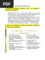 What Is Contrastive Analysis? Give An Example To Illustrate The Defintion