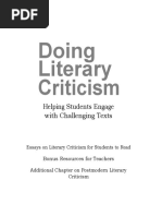 Doing Literary Criticism - BOOK