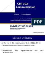 CSIT 302 Data Communication: University of Ghana