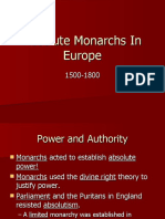 Absolute Monarchs in Europe