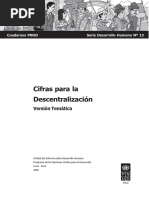 Cifras para La Descentralizacion PDF