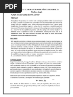 1 Informe de Física Péndulo Simple