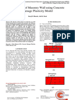 Simulation of Masonry Wall Using Concrete Damage Plasticity Model