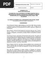 Acuerdo No. 031 Del 3 de Julio de 2020 Aprueba Documento Maestro para Renovac Registro Calificado