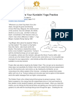 Tuning in Before Your Kundalini Yoga Practice: Sources: The Aquarian Teacher, Page 78, Pages 71-72