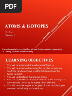 Atoms & Isotopes: Mrs. Page Chemistry10