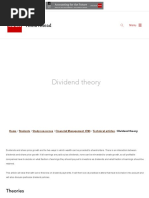 Dividend Theory: Theories