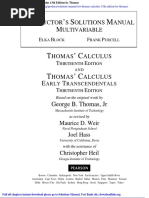 Solutions Manual For Thomas Calculus 13th Edition by Thomas PDF